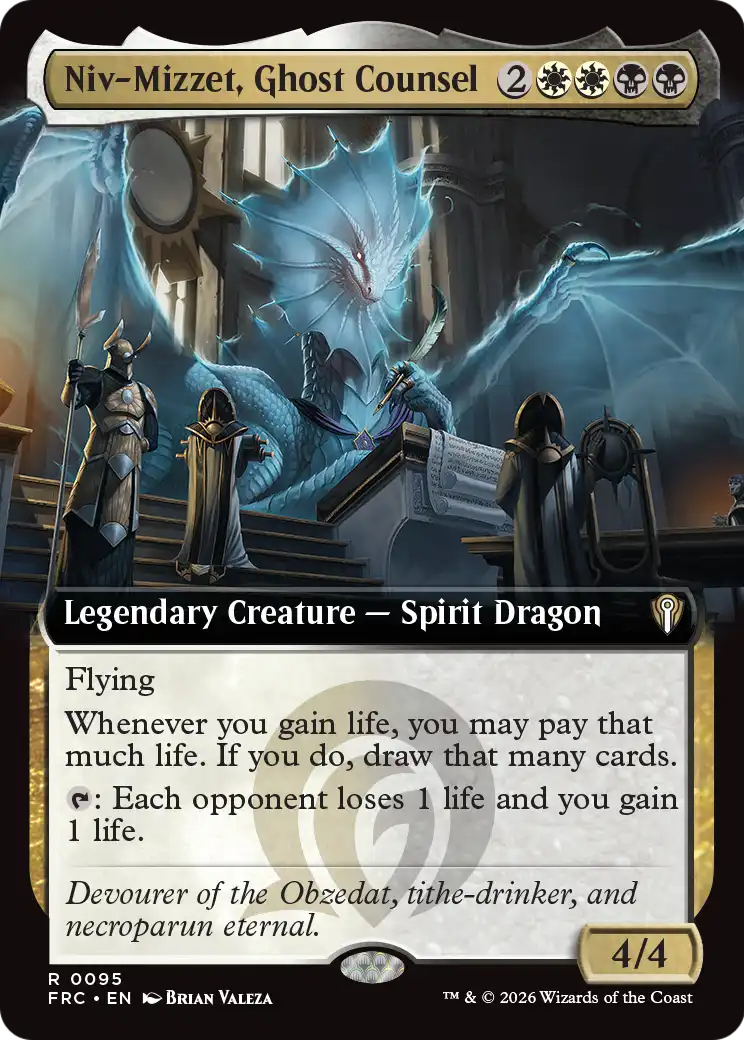 Niv-Mizzet, Ghost Counsel (Extended Art) [Reality Fracture Commander] | Card Citadel