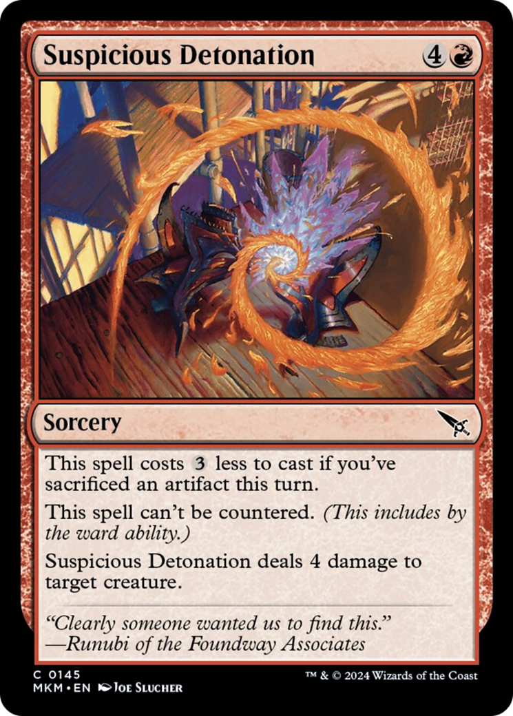 Suspicious Detonation [Murders at Karlov Manor] | Card Citadel