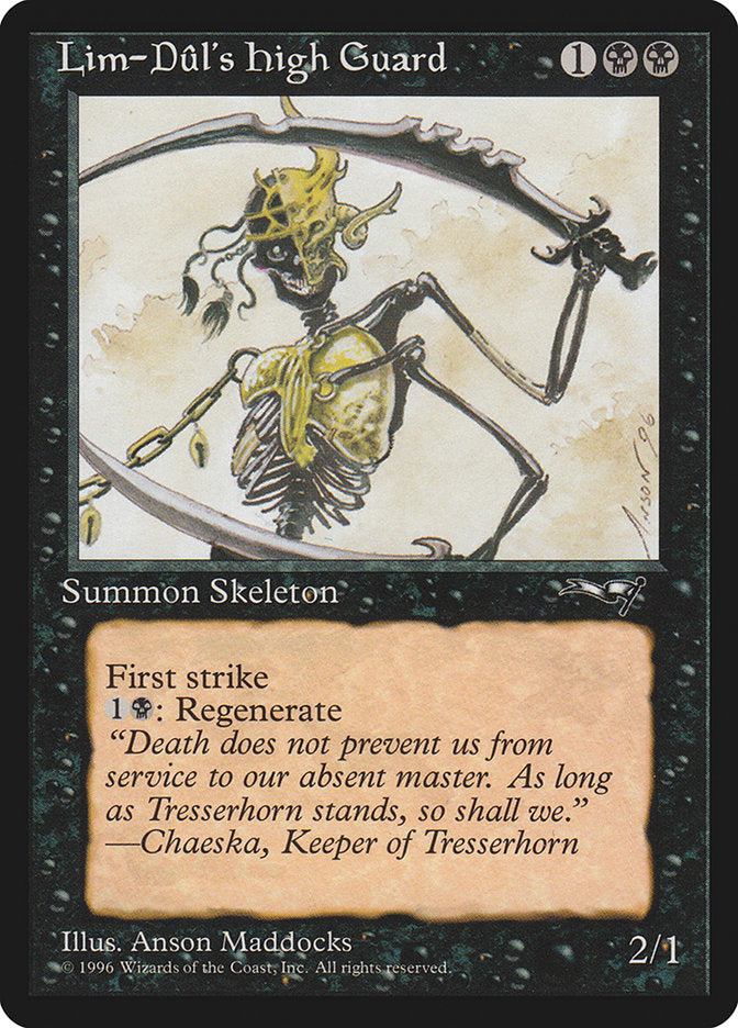 Lim-Dul's High Guard (Holding Sword) [Alliances] | Card Citadel