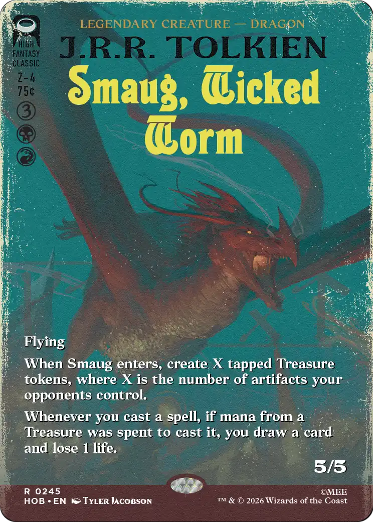 Smaug, Wicked Worm (Borderless) [The Hobbit] | Card Citadel