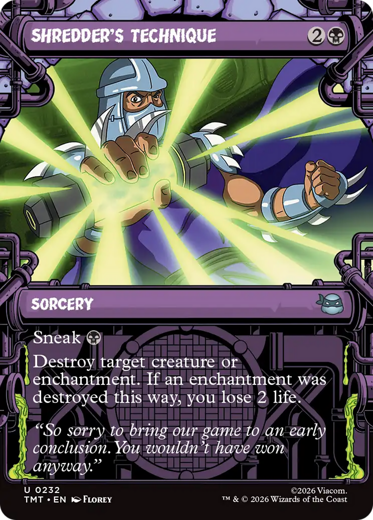 Shredder's Technique (Showcase) [Teenage Mutant Ninja Turtles] | Card Citadel