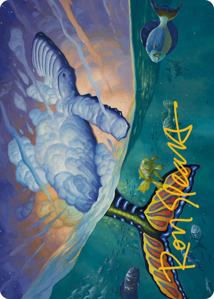 Dreamtide Whale Art Card (Gold-Stamped Signature) [Modern Horizons 3 Art Series] | Card Citadel
