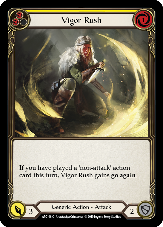 Vigor Rush (Yellow) [ARC198-C] (Arcane Rising)  1st Edition Normal | Card Citadel