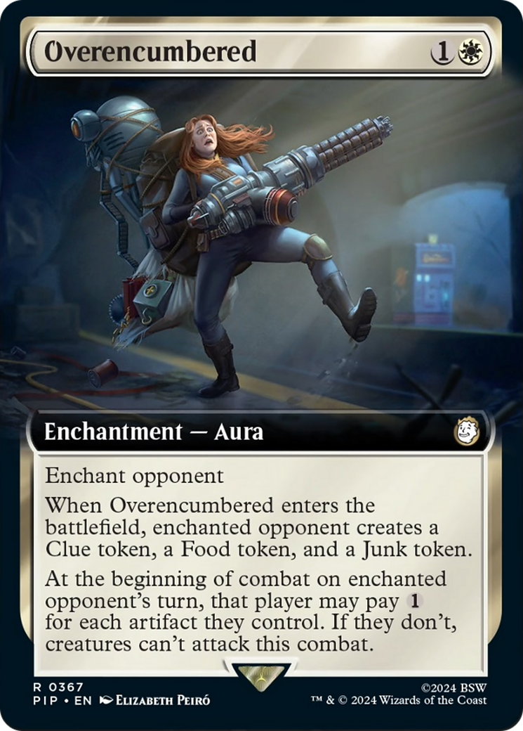 Overencumbered (Extended Art) [Fallout] | Card Citadel