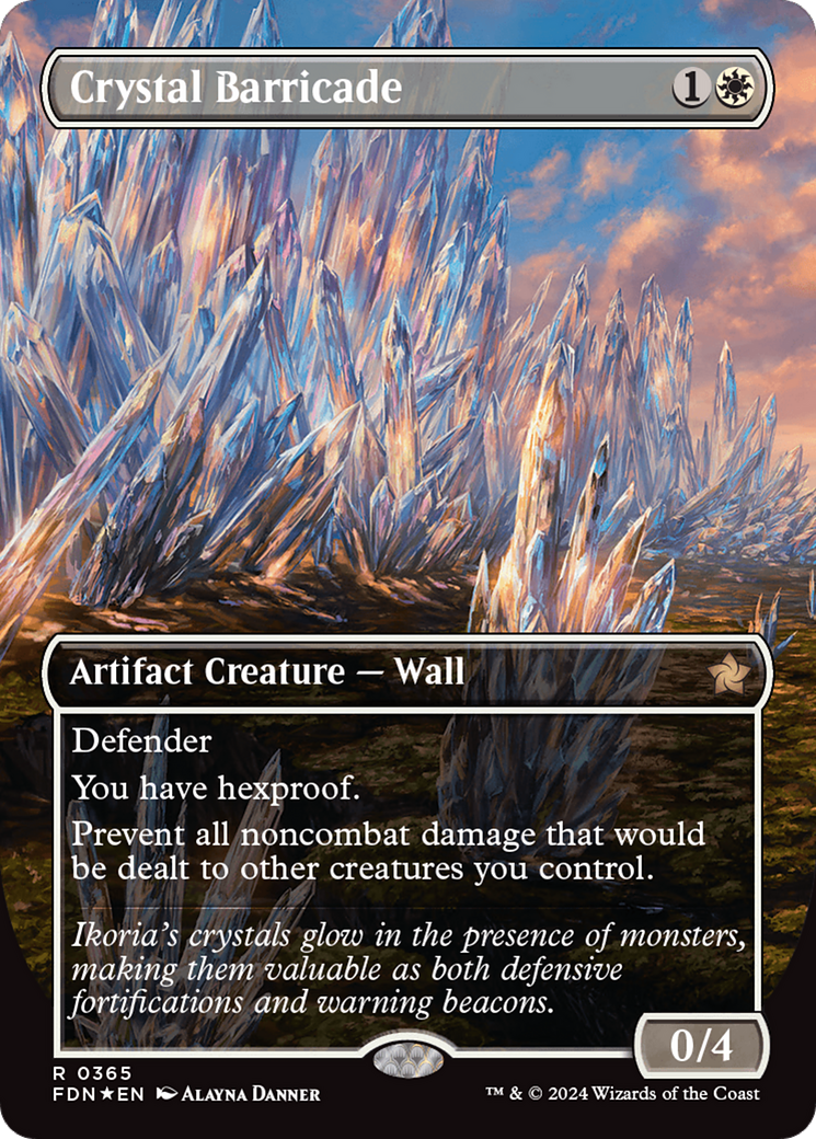 Crystal Barricade (Borderless) (Mana Foil) [Foundations] | Card Citadel