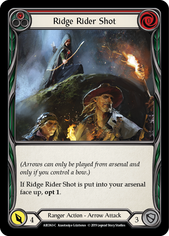 Ridge Rider Shot (Red) [ARC063-C] (Arcane Rising)  1st Edition Rainbow Foil | Card Citadel