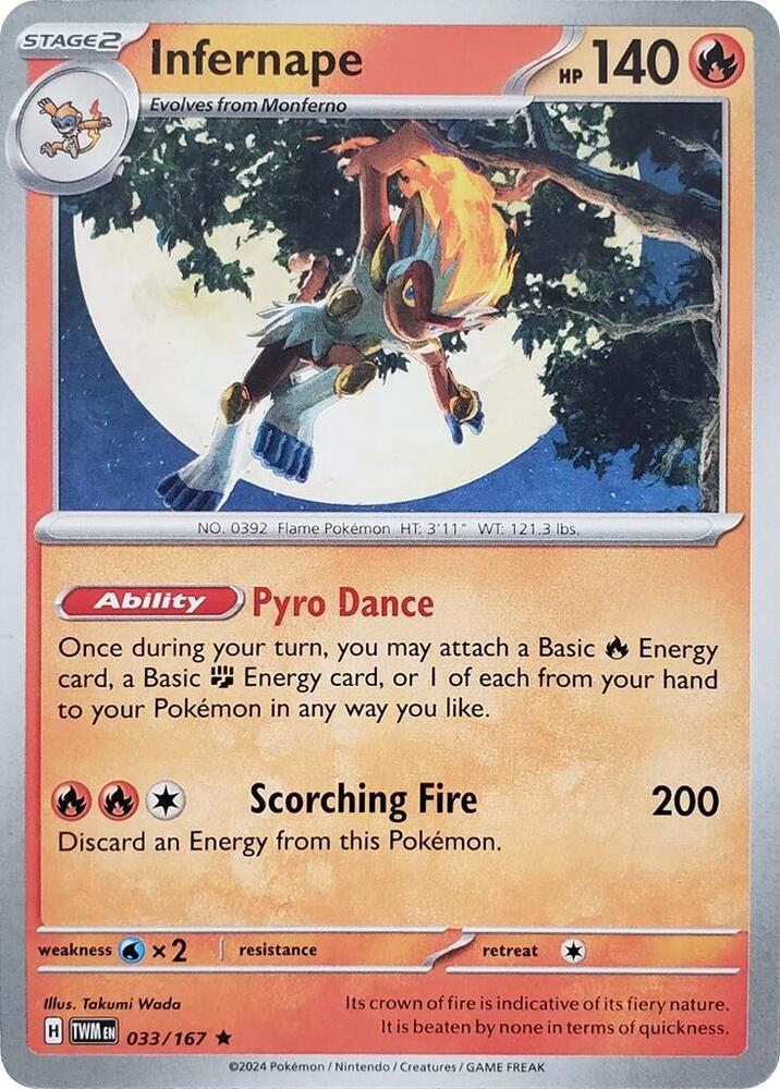 Infernape (033/167) (Theme Deck Exclusive) [Scarlet & Violet: Twilight Masquerade] | Card Citadel