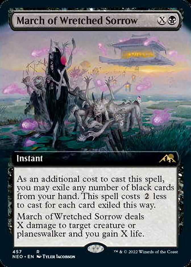 March of Wretched Sorrow (Extended Art) [Kamigawa: Neon Dynasty] | Card Citadel