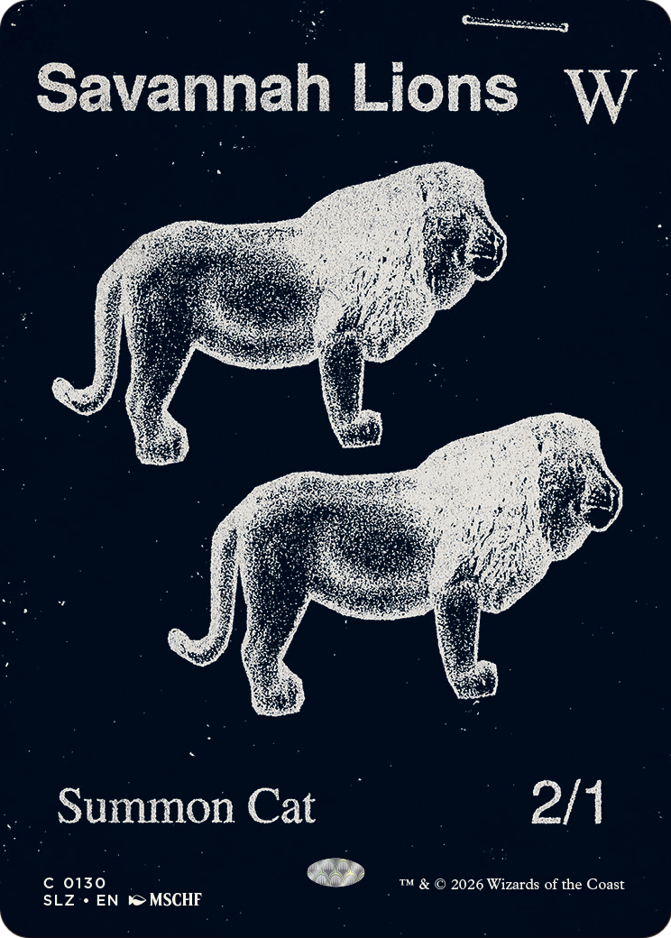 Savannah Lions (0130) [Secret Lair x MSCHF: The Zeta Set] | Card Citadel