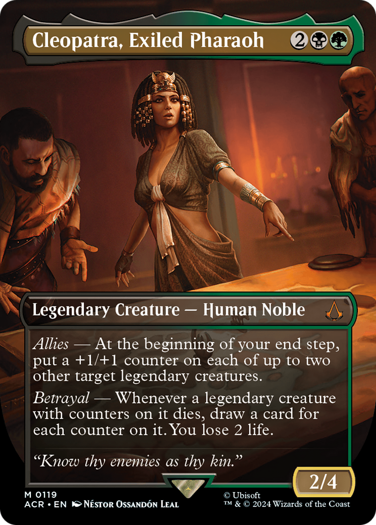 Cleopatra, Exiled Pharaoh (Borderless) [Assassin's Creed] | Card Citadel