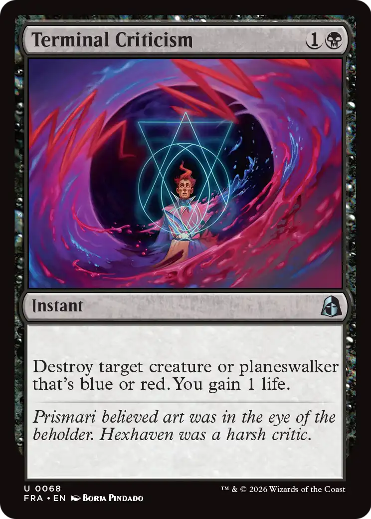 Terminal Criticism [Reality Fracture] | Card Citadel