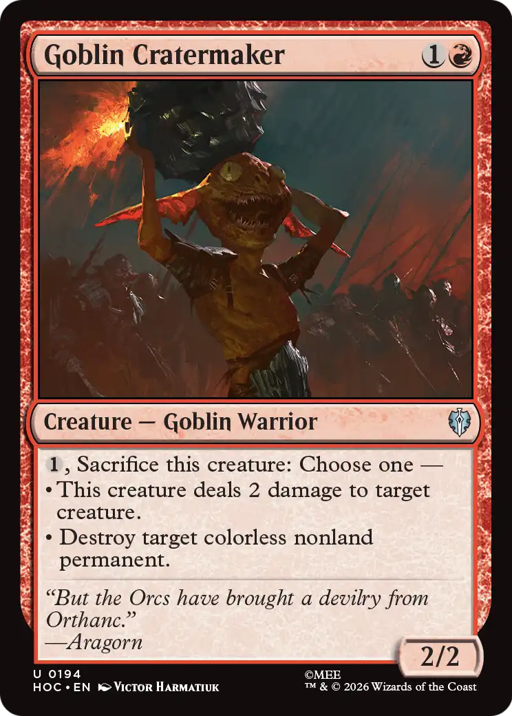 Goblin Cratermaker [The Hobbit: Eternal-Legal] | Card Citadel