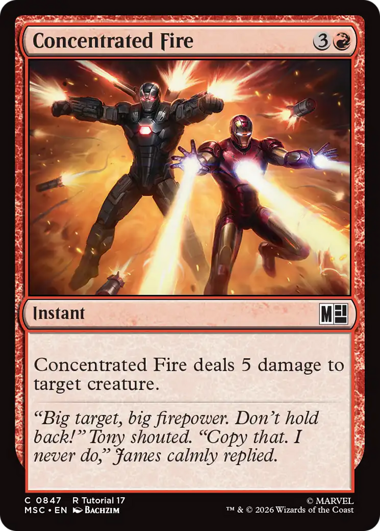 Concentrated Fire (0847) [Marvel Super Heroes Commander] | Card Citadel
