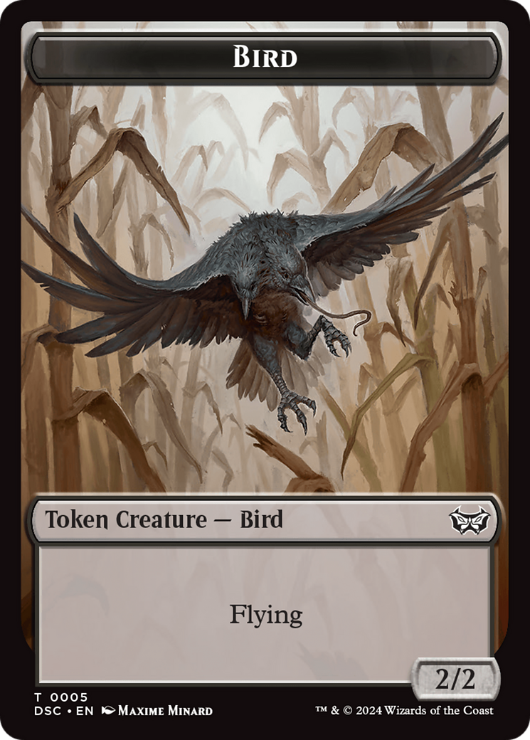 Elemental // Bird Double-Sided Token [Duskmourn: House of Horror Commander Tokens] | Card Citadel