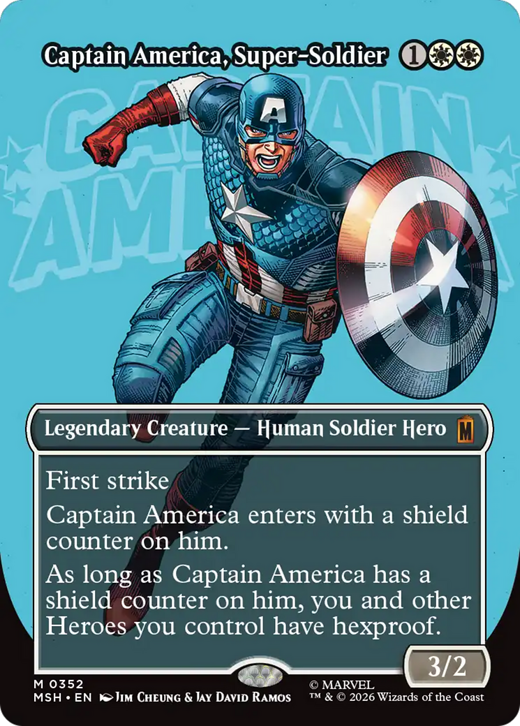 Captain America, Super-Soldier (Borderless) (0352) [Marvel Super Heroes] | Card Citadel