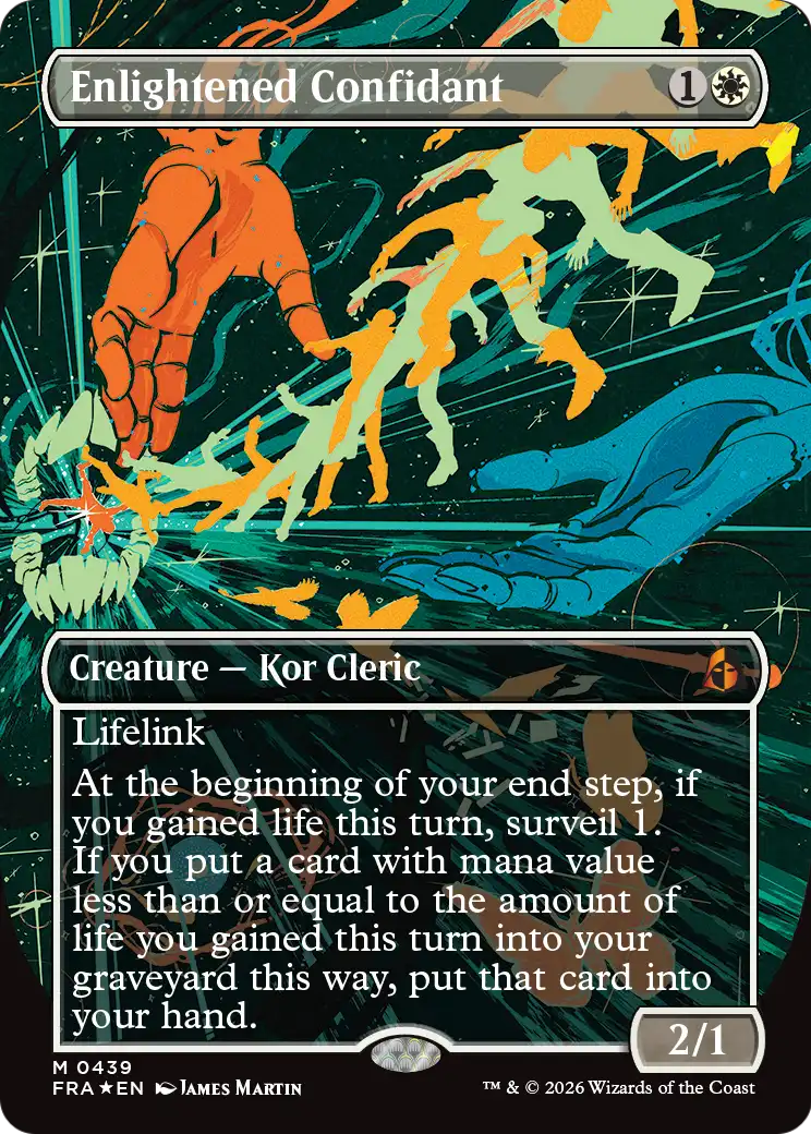 Enlightened Confidant (Borderless) (0439) [Reality Fracture] | Card Citadel