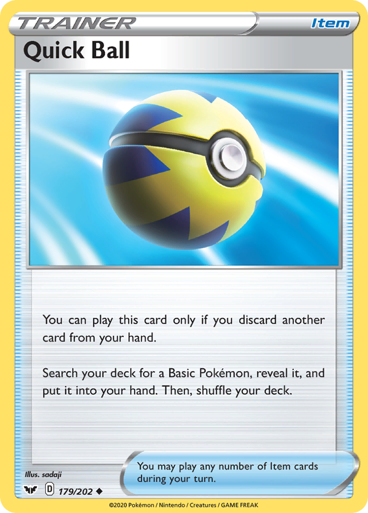 Quick Ball (179/202) [Sword & Shield: Base Set] | Card Citadel