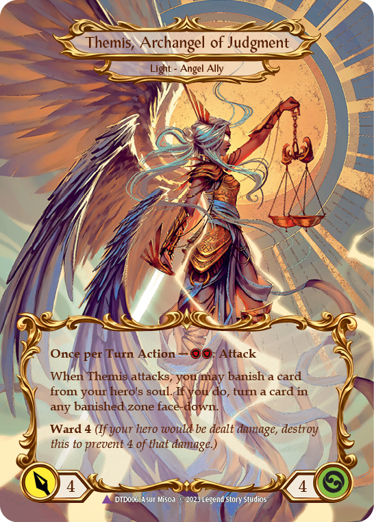 Figment of Judgment // Themis, Archangel of Judgment (Marvel) [DTD006] (Dusk Till Dawn)  Cold Foil | Card Citadel