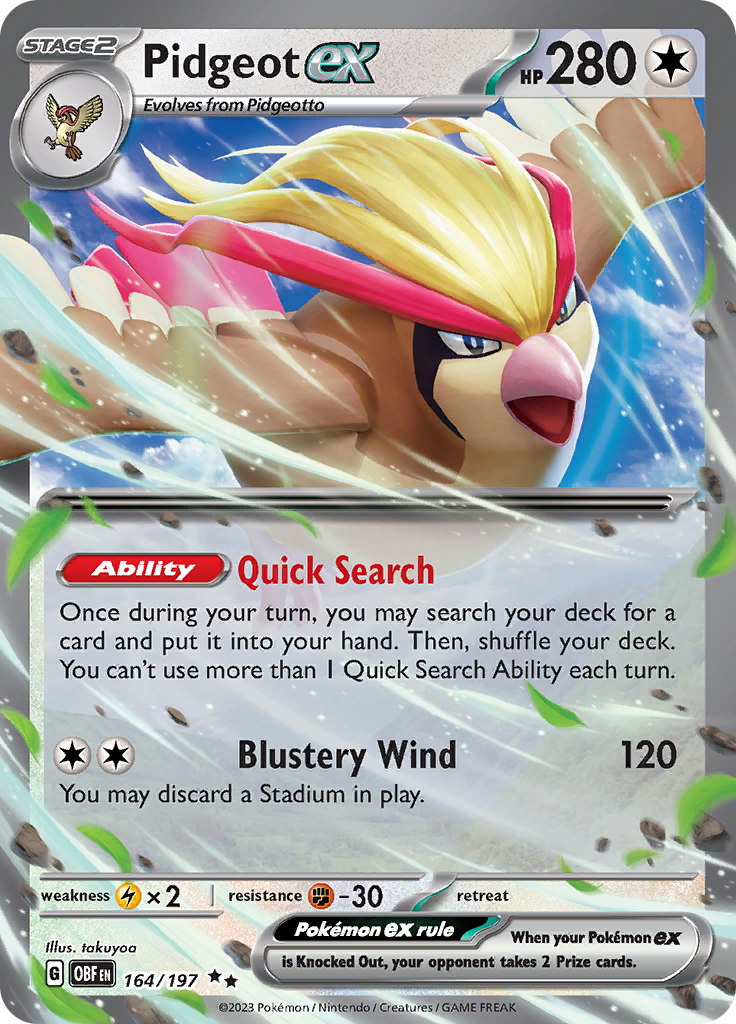 Pidgeot ex (164/197) [Scarlet & Violet: Obsidian Flames] | Card Citadel