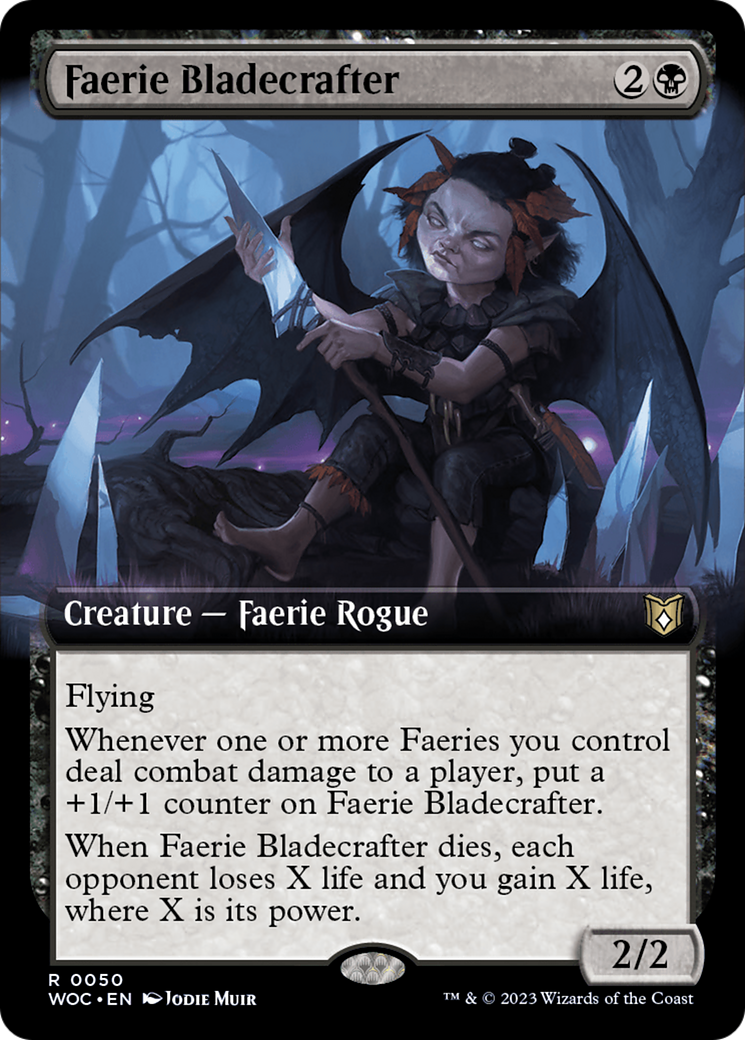 Faerie Bladecrafter (Extended Art) [Wilds of Eldraine Commander] | Card Citadel