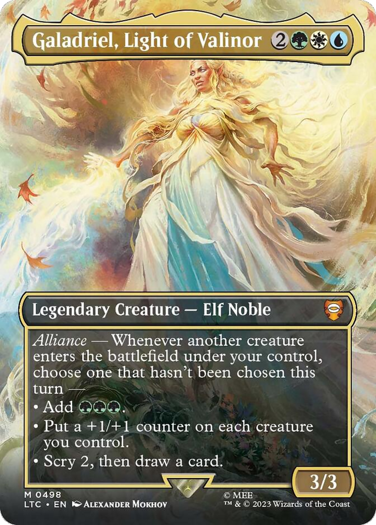 Galadriel, Light of Valinor (Borderless) [The Lord of the Rings: Tales of Middle-Earth Commander] | Card Citadel