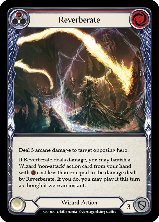 Reverberate (Red) [ARC138-C] (Arcane Rising)  1st Edition Rainbow Foil | Card Citadel