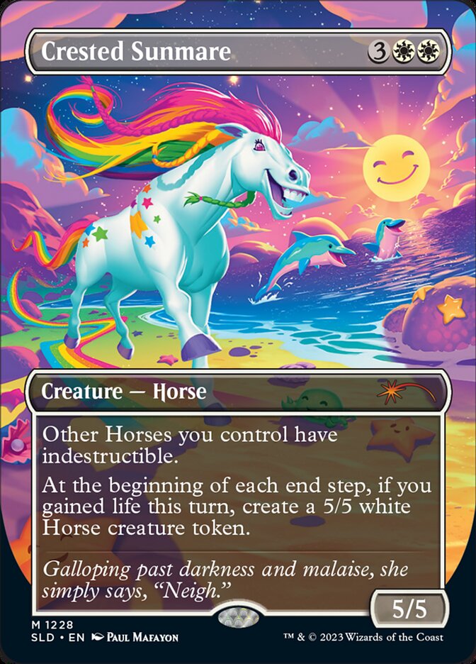 Crested Sunmare (Borderless) [Secret Lair Drop Series] | Card Citadel