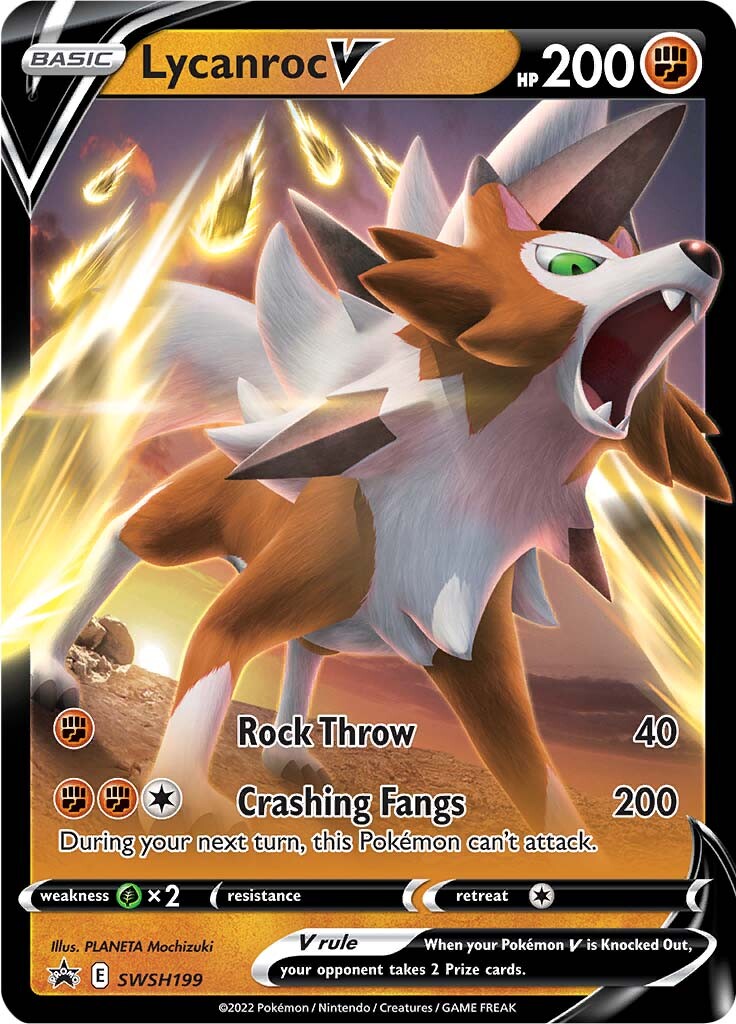 Lycanroc V (SWSH199) [Sword & Shield: Black Star Promos] | Card Citadel