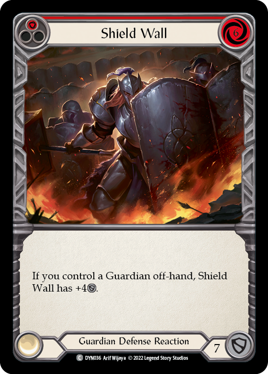 Shield Wall (Red) [DYN036] (Dynasty)  Rainbow Foil | Card Citadel