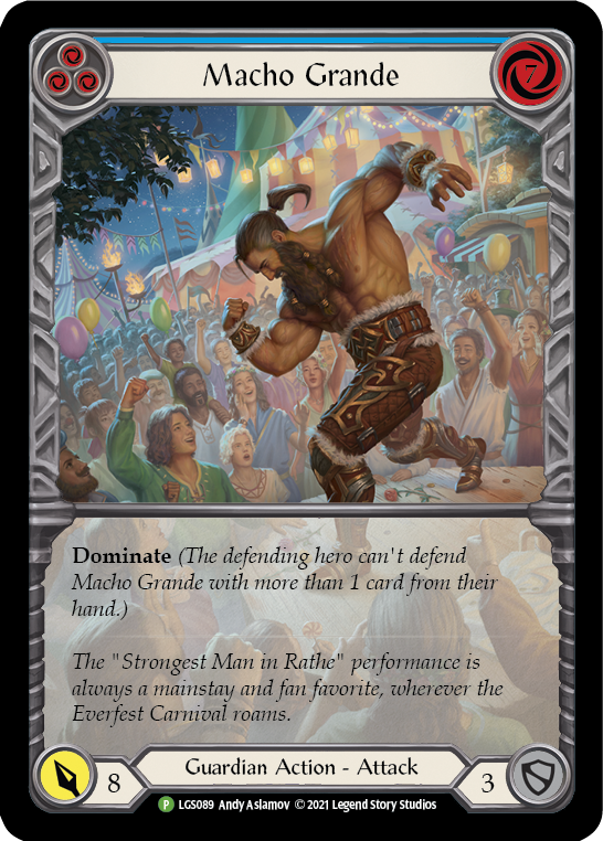 Macho Grande (Blue) [LGS089] (Promo)  Rainbow Foil | Card Citadel