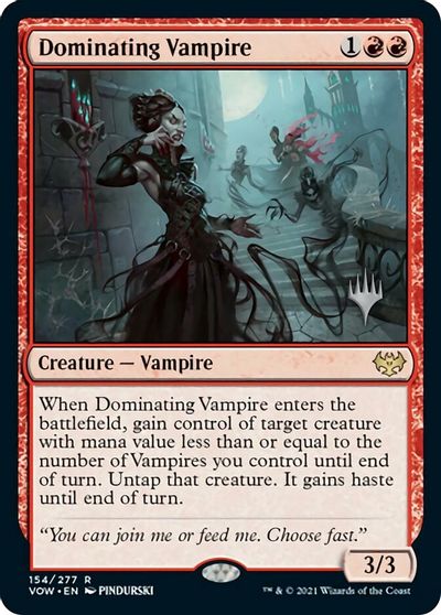 Dominating Vampire (Promo Pack) [Innistrad: Crimson Vow Promos] | Card Citadel