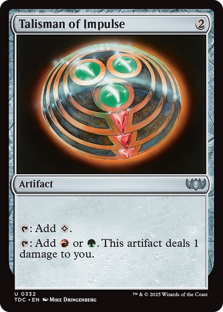Talisman of Impulse [Tarkir: Dragonstorm Commander] | Card Citadel