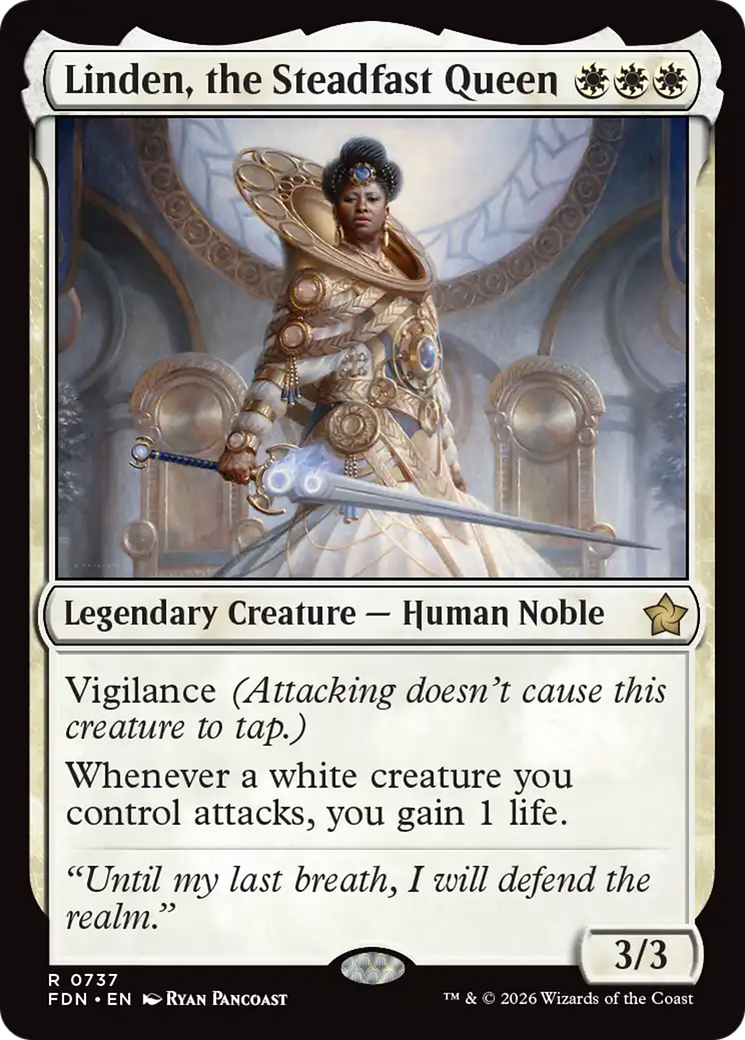 Linden, the Steadfast Queen (0737) [Foundations] | Card Citadel
