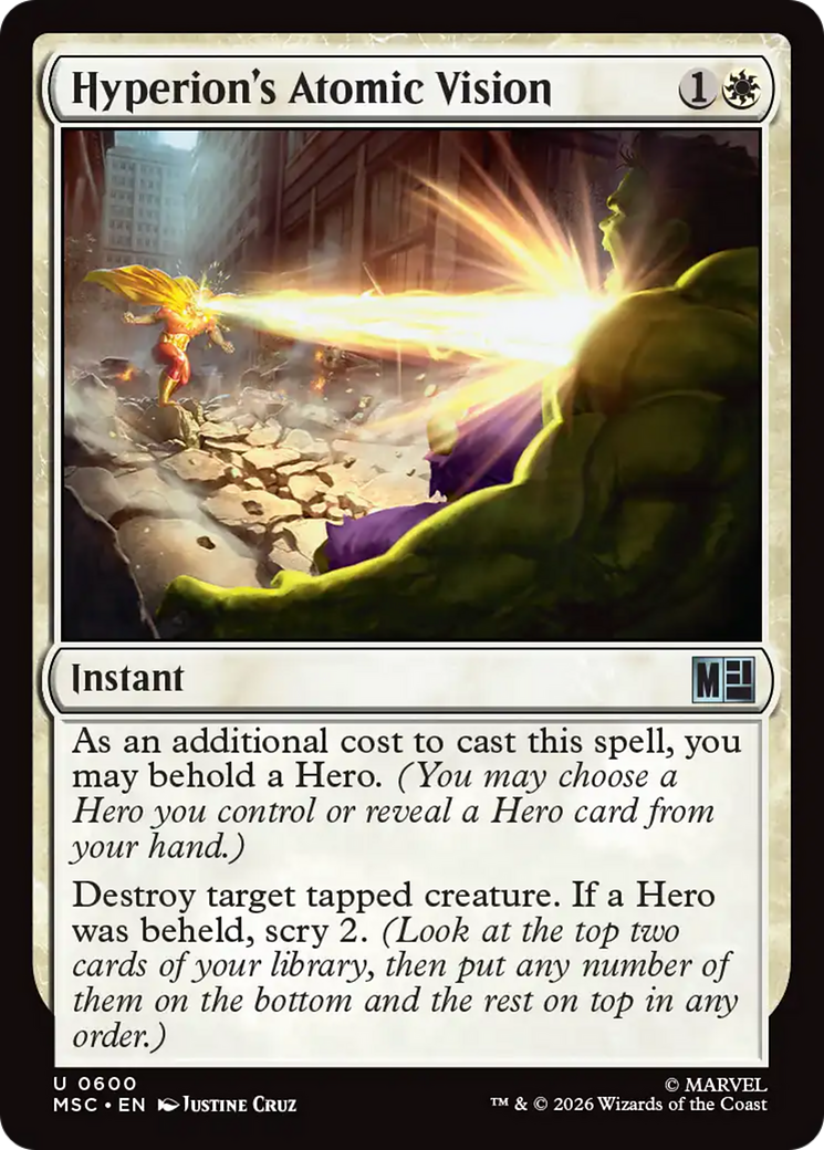 Hyperion's Atomic Vision [Marvel Super Heroes Commander] | Card Citadel
