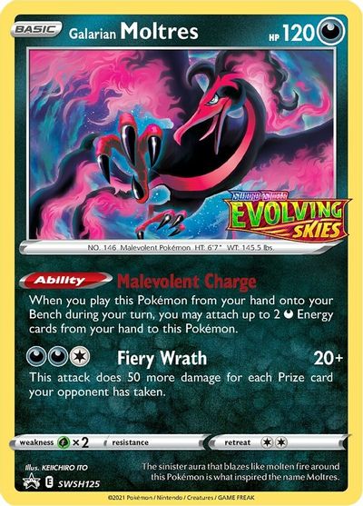 Galarian Moltres (SWSH125) (Prerelease Promo) [Sword & Shield: Black Star Promos] | Card Citadel