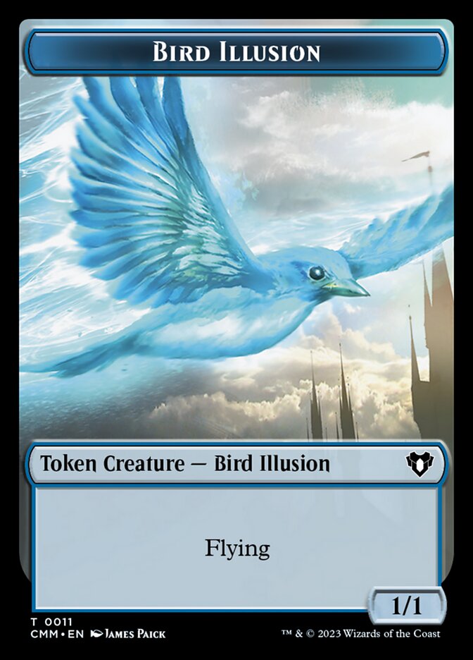 Treasure // Bird Illusion Double-Sided Token [Commander Masters Tokens] | Card Citadel