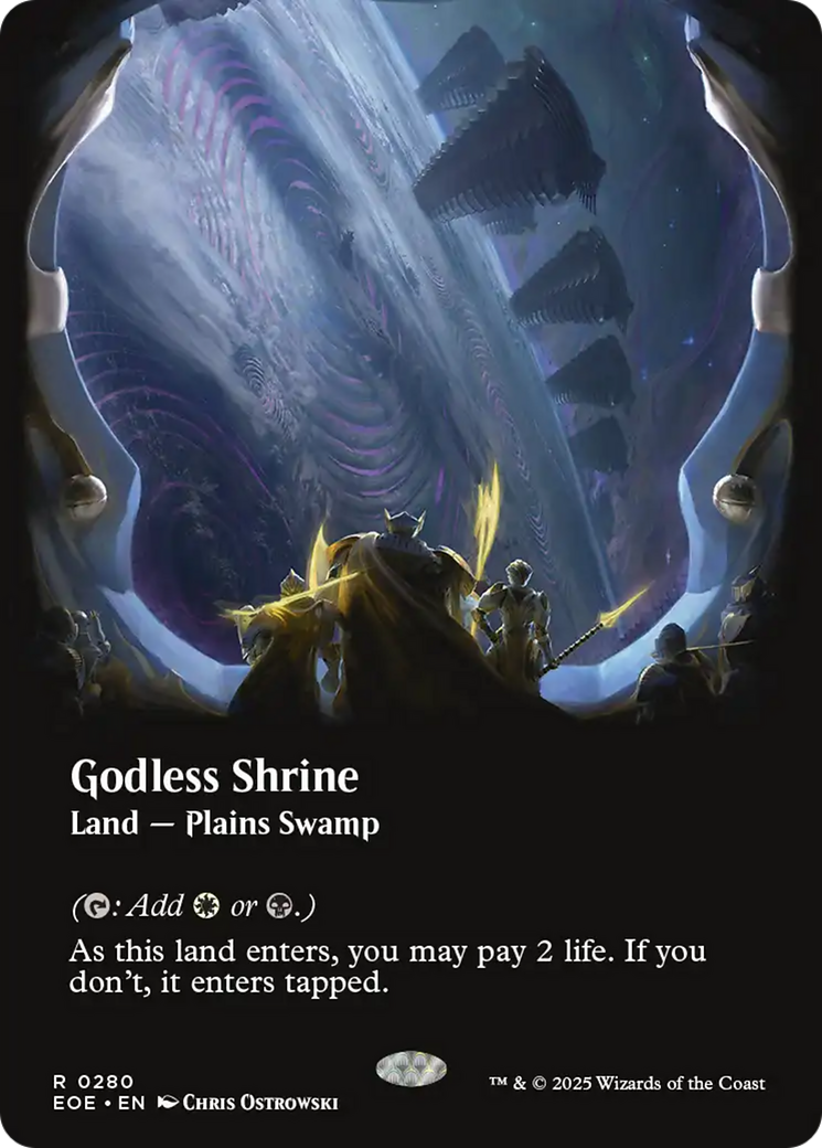 Godless Shrine (Borderless) [Edge of Eternities] | Card Citadel