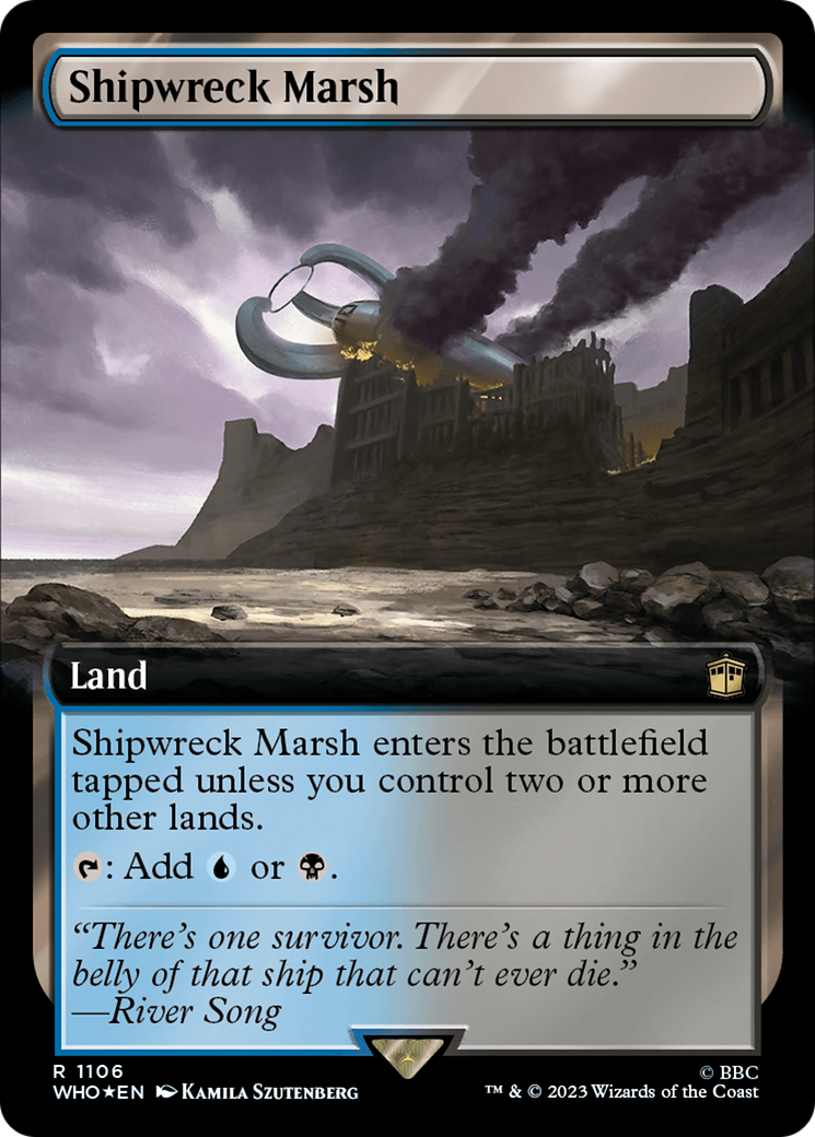 Shipwreck Marsh (Extended Art) (Surge Foil) [Doctor Who] | Card Citadel