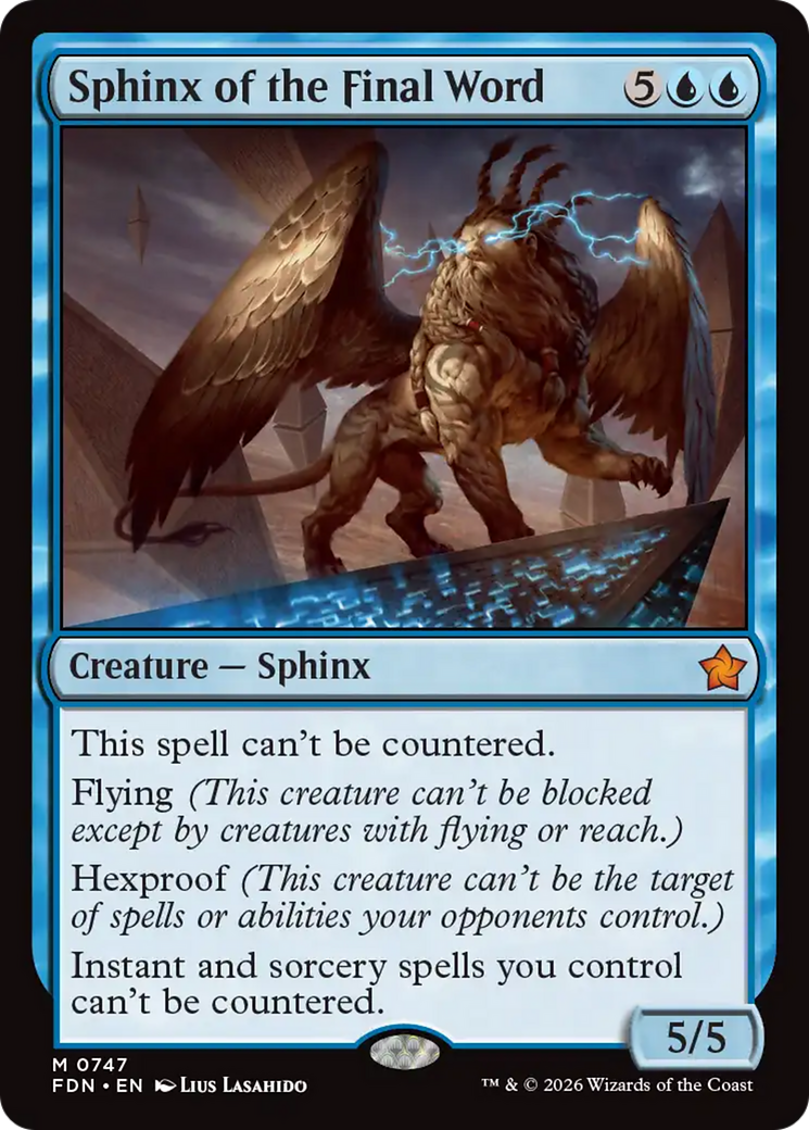 Sphinx of the Final Word (0747) [Foundations] | Card Citadel