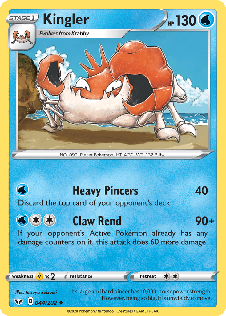 Kingler (044/202) [Sword & Shield: Base Set] | Card Citadel