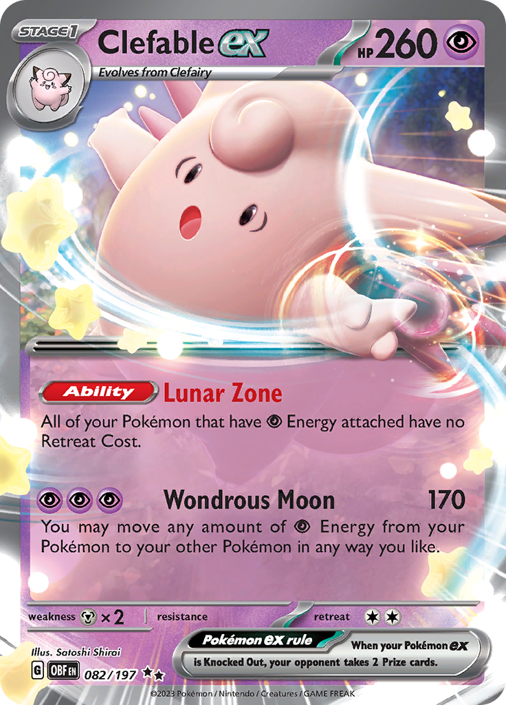 Clefable ex (082/197) [Scarlet & Violet: Obsidian Flames] | Card Citadel