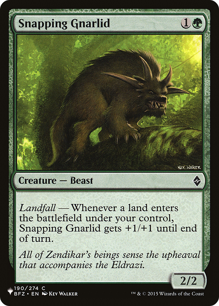 Snapping Gnarlid [The List] | Card Citadel