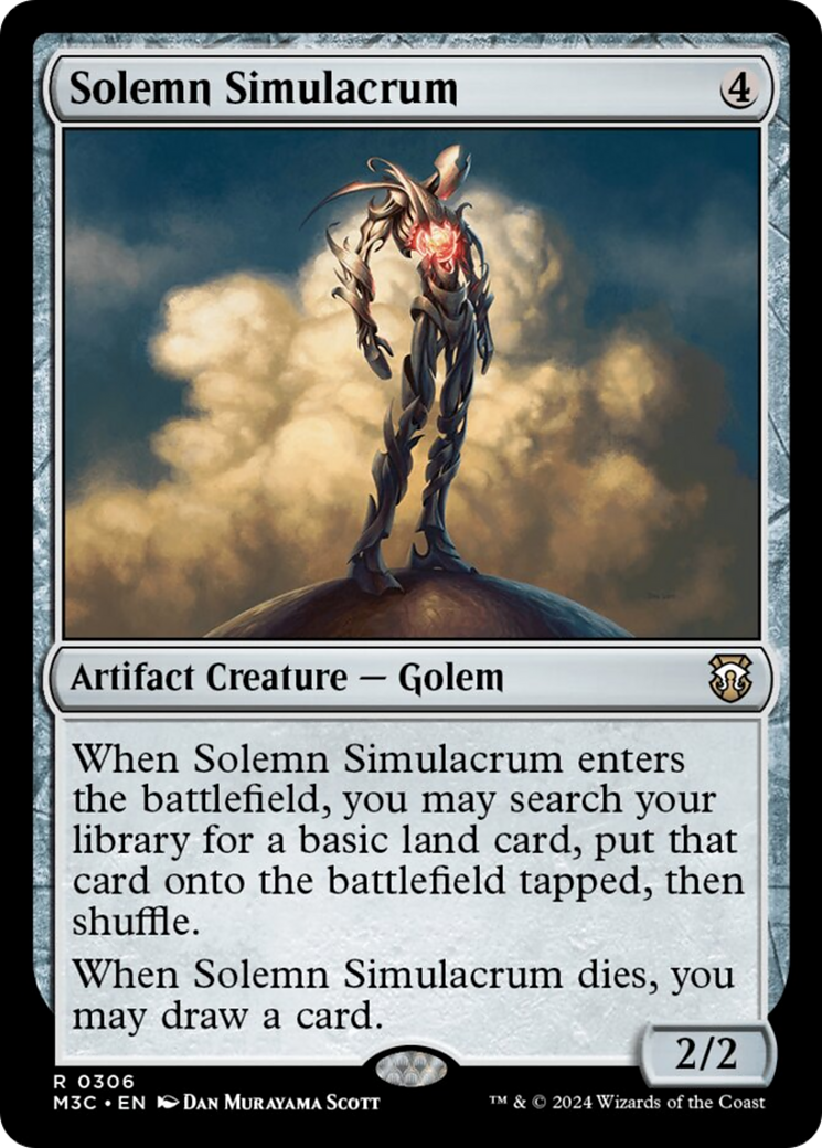 Solemn Simulacrum (Ripple Foil) [Modern Horizons 3 Commander] | Card Citadel