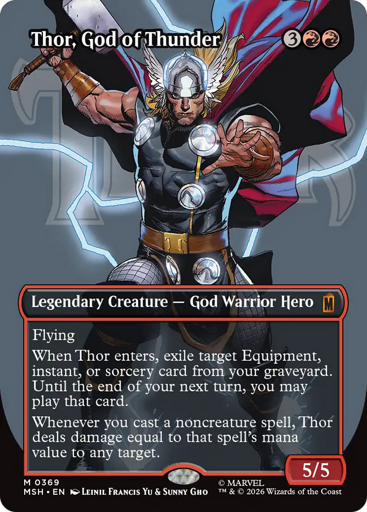 Thor, God of Thunder (Borderless) (0369) [Marvel Super Heroes] | Card Citadel
