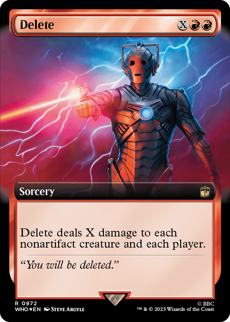 Delete (Extended Art) (Surge Foil) [Doctor Who] | Card Citadel