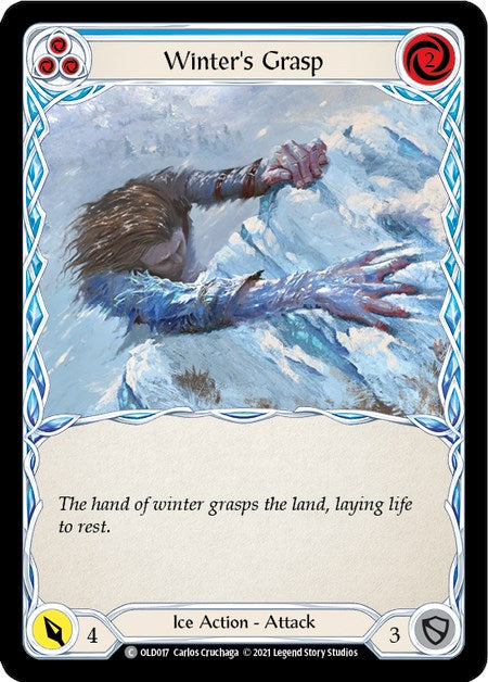 Winter's Grasp (Blue) [OLD017] (Tales of Aria Oldhim Blitz Deck)  1st Edition Normal | Card Citadel