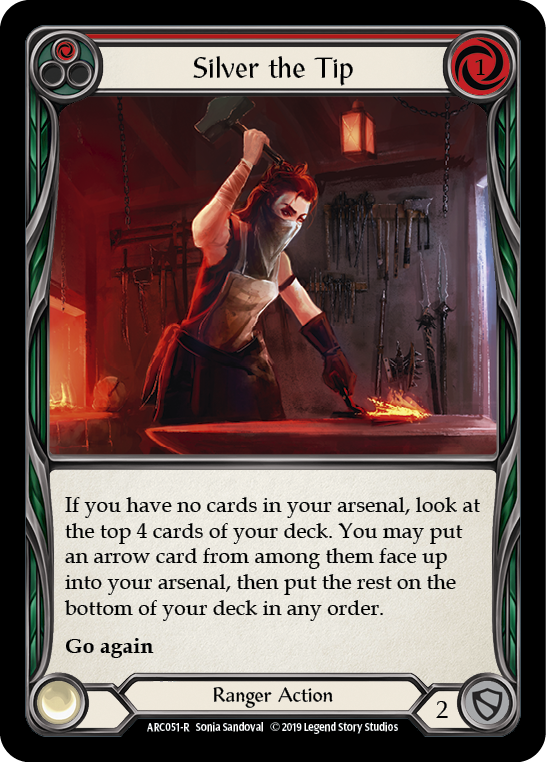 Silver the Tip (Red) [ARC051-R] (Arcane Rising)  1st Edition Rainbow Foil | Card Citadel
