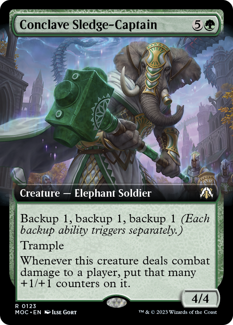 Conclave Sledge-Captain (Extended Art) [March of the Machine Commander] | Card Citadel