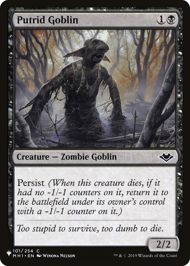 Putrid Goblin [The List Reprints] | Card Citadel