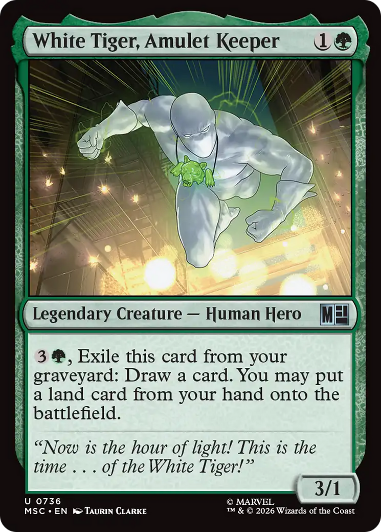 White Tiger, Amulet Keeper [Marvel Super Heroes Commander] | Card Citadel